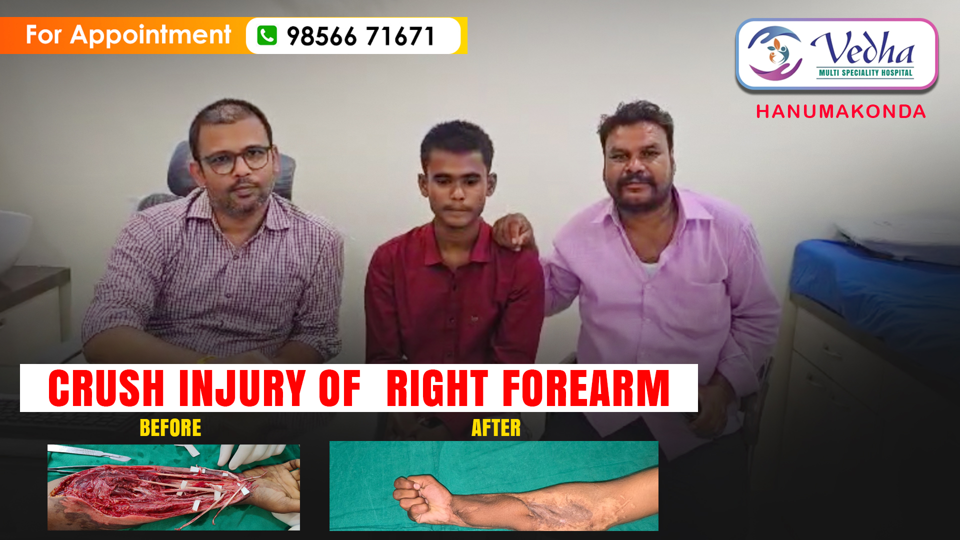 CRUSH  INJURY  OF  Right  FOREARM